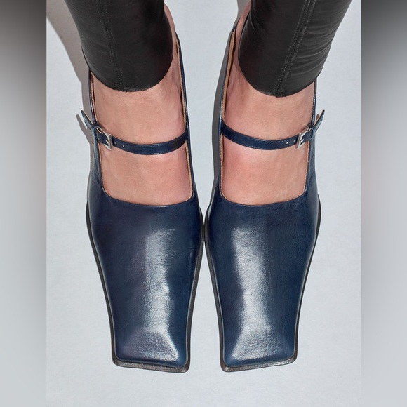 Miista ALDITH navy blue mules pumps cut out subversive designer sculpted - Picture 5 of 16